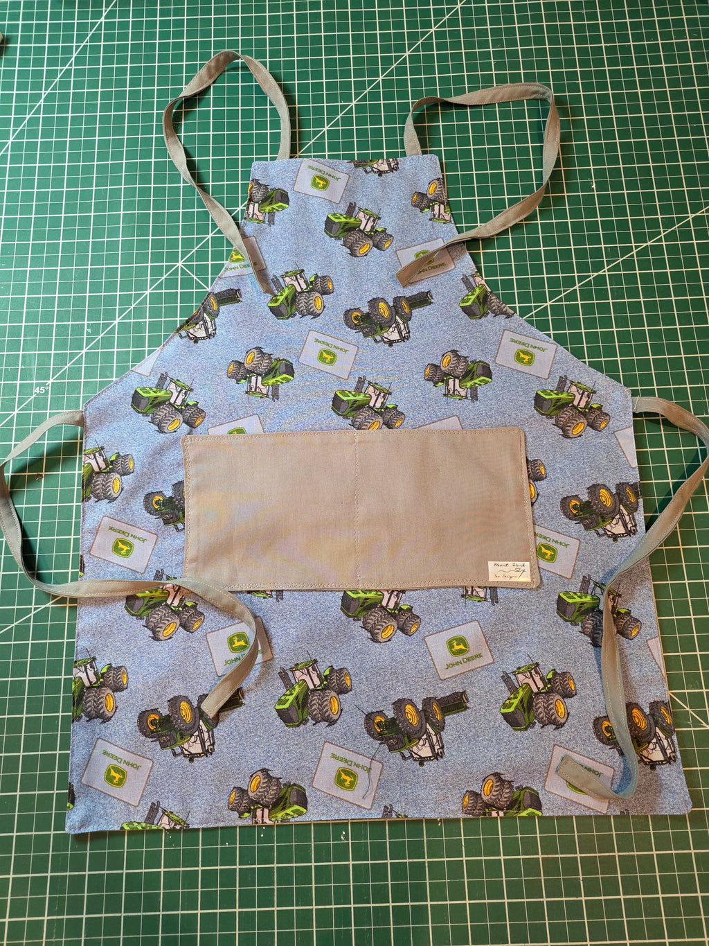 Boys Reversible Apron — Farm Tractor