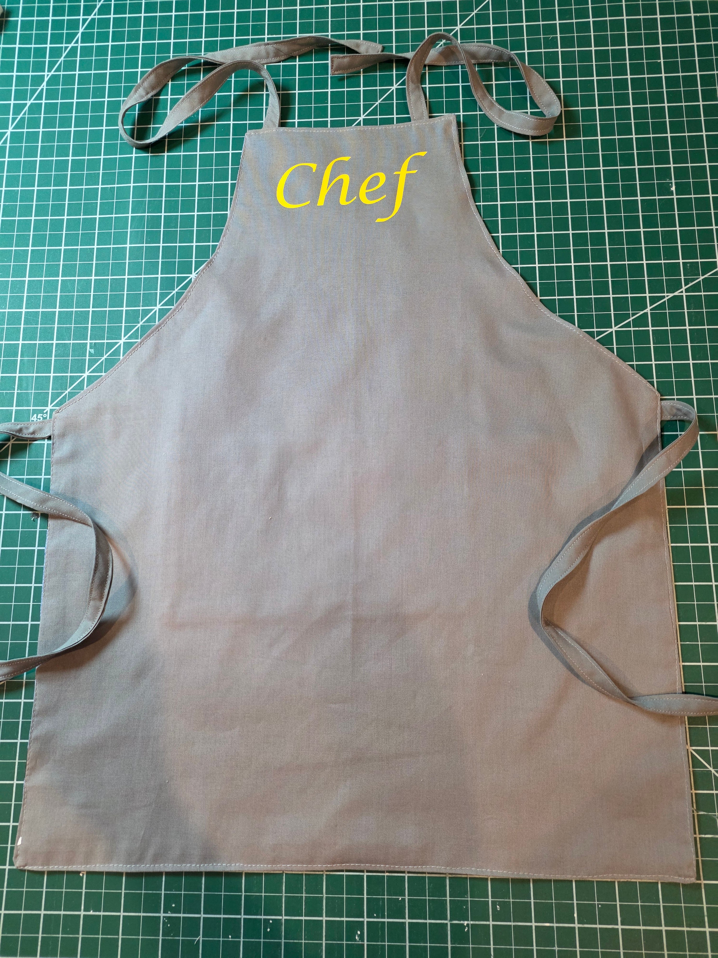Boys Reversible Apron — Green Plaid & Tractor