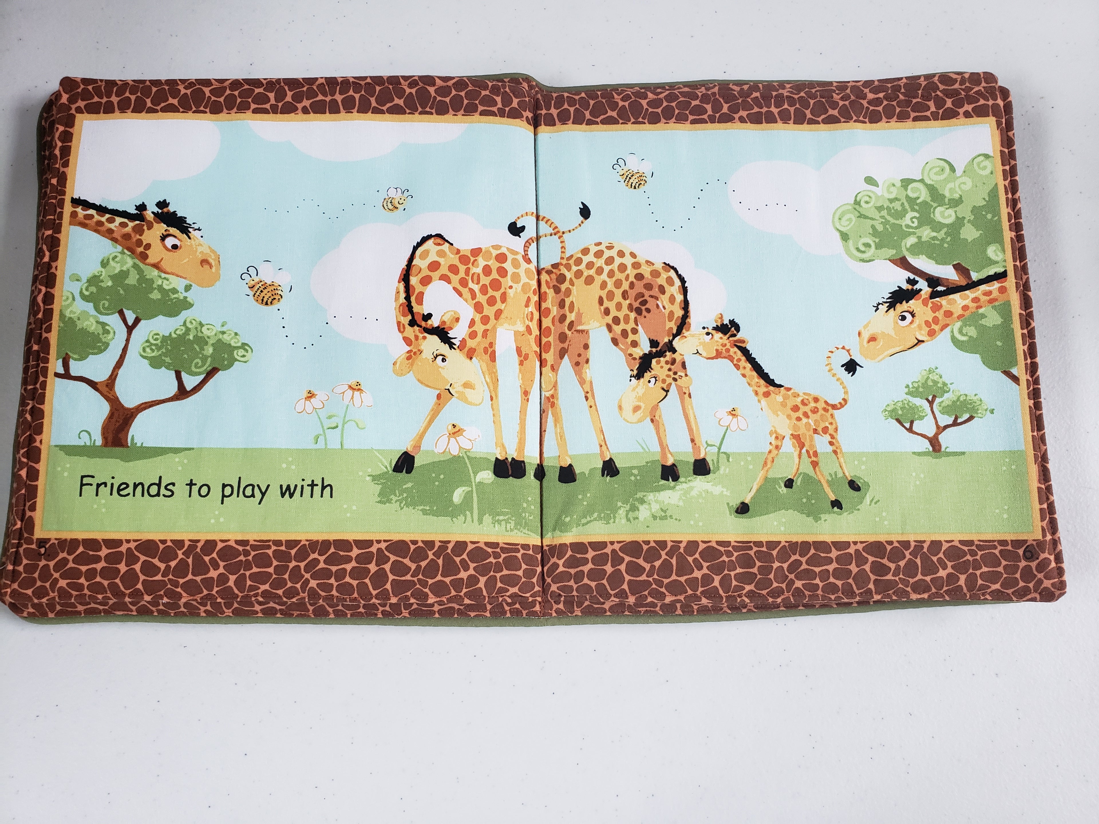 All Kinds of Friends – Handmade Giraffe Soft Cloth Book for Kids