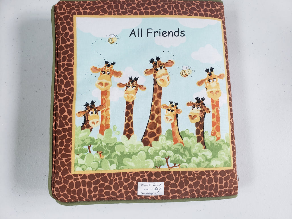 All Kinds of Friends – Handmade Giraffe Soft Cloth Book for Kids