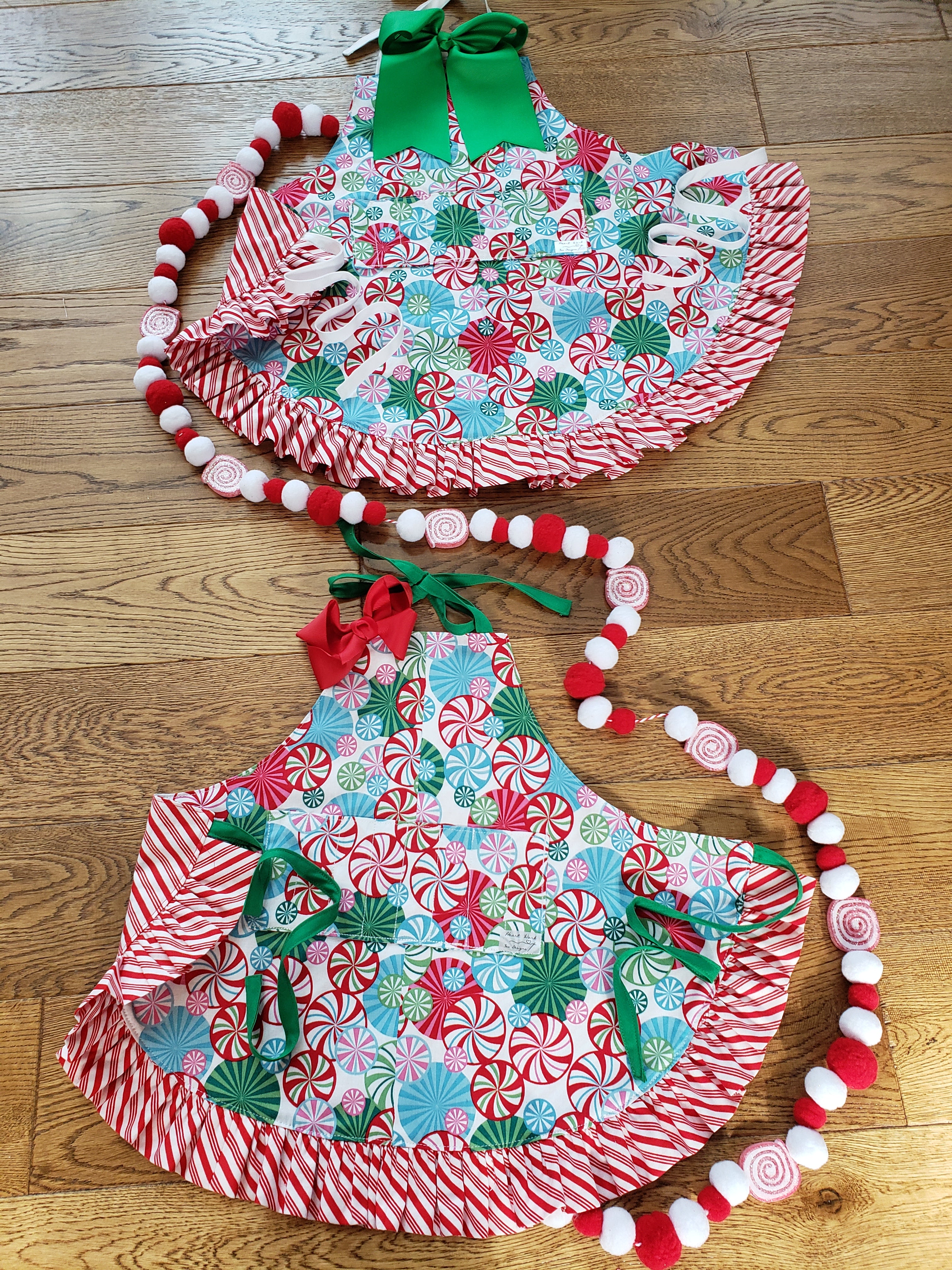 Candy Reversible Apron-Powder Blue