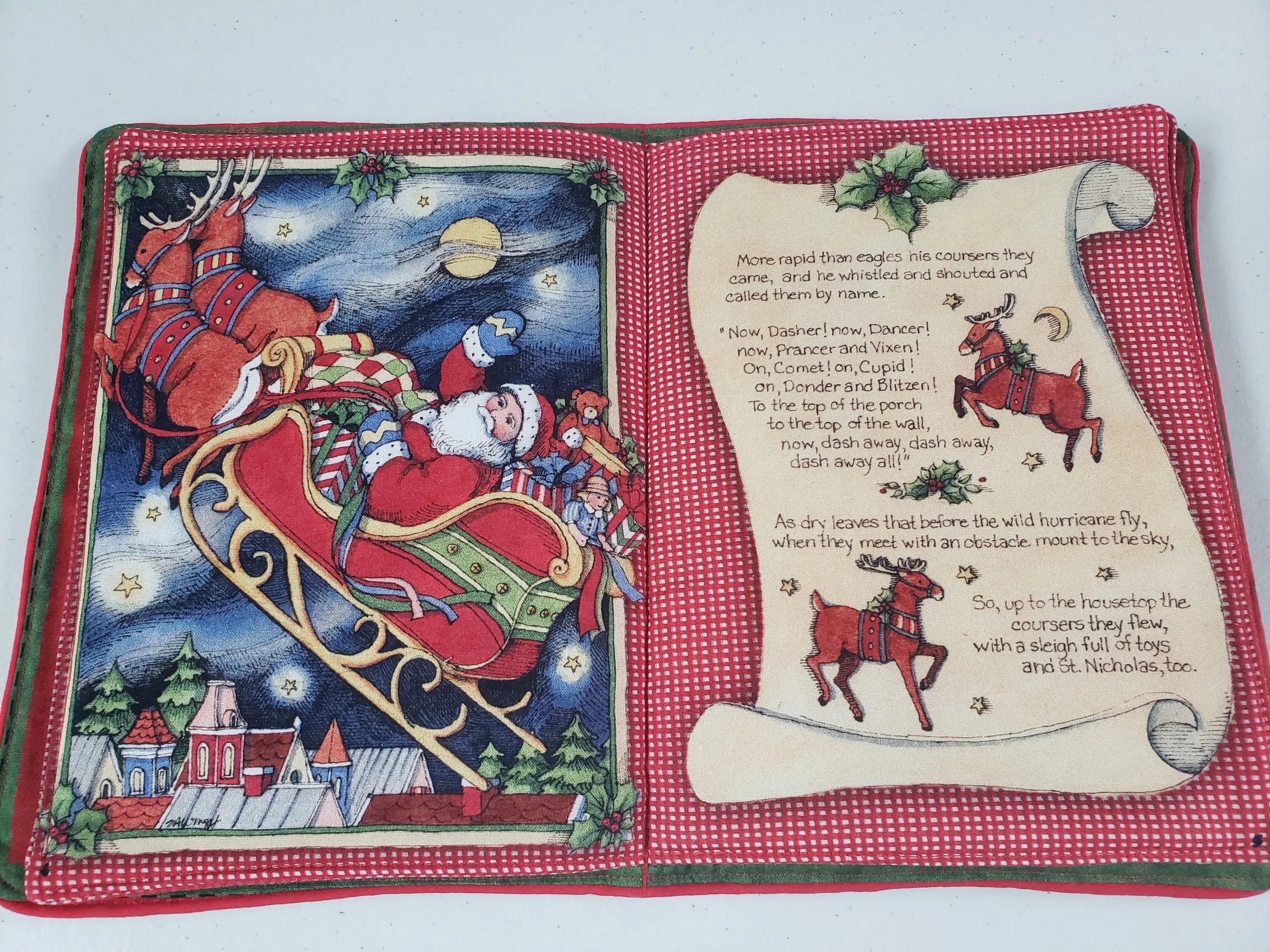 The Night Before Christmas Soft Cloth Book – Handmade & Washable